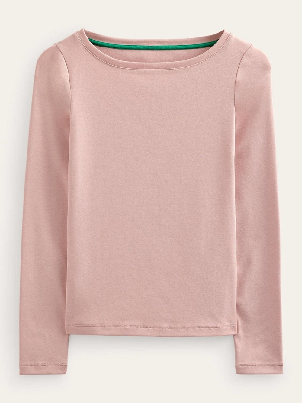 Boden Essential Boat-Neck Jersey Top In Milkshake